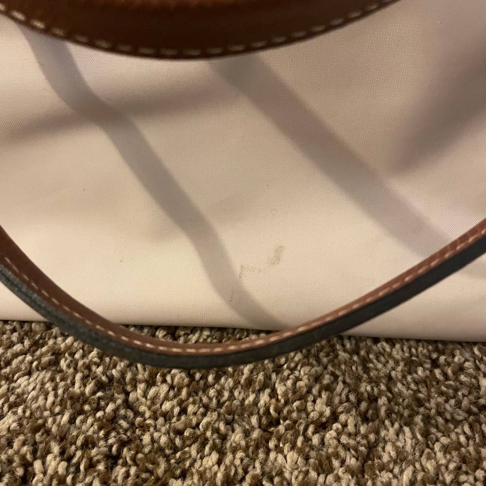 Brown Trim Cream Tote Bag - Picture 4 of 7